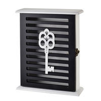 SCHLÜSSELKASTEN Stacy Schwarz 19.5/6/28 cm Holz - Schwarz, Holz (6/28/19.5cm) - Mondex