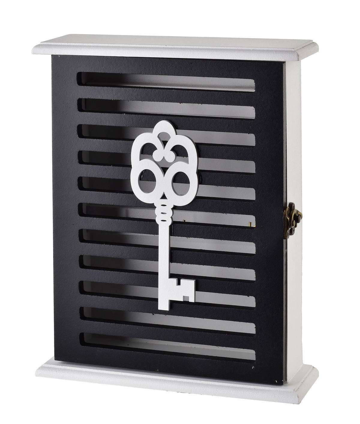 SCHLÜSSELKASTEN Stacy Schwarz 19.5/6/28 cm Holz - Schwarz, Holz (6/28/19.5cm) - Mondex