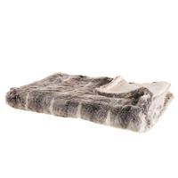 DECKE Dunkelbraun Taddart 180/220 cm - Dunkelbraun, Textil (180/220cm) - Beliani