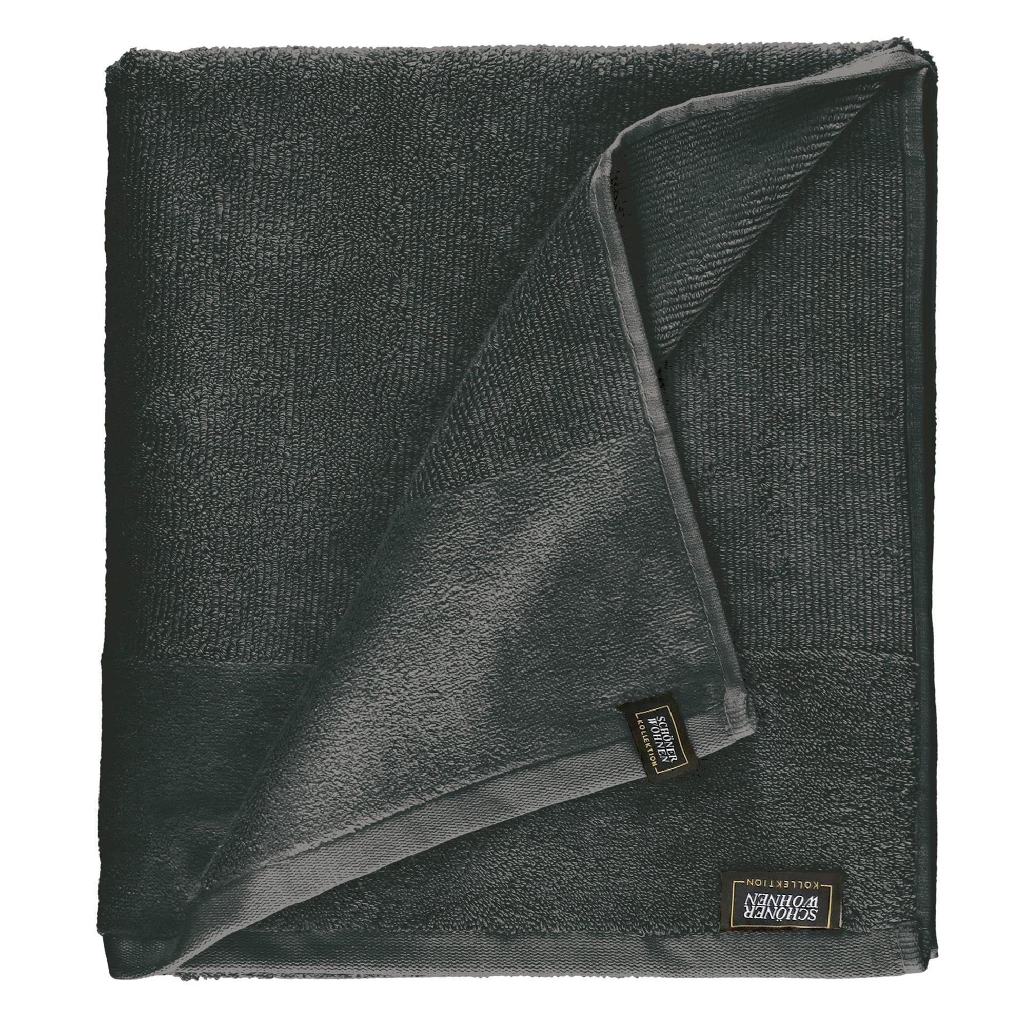 BADETUCH SENSE - Anthrazit, Textil (100/150cm) - Schöner Wohnen