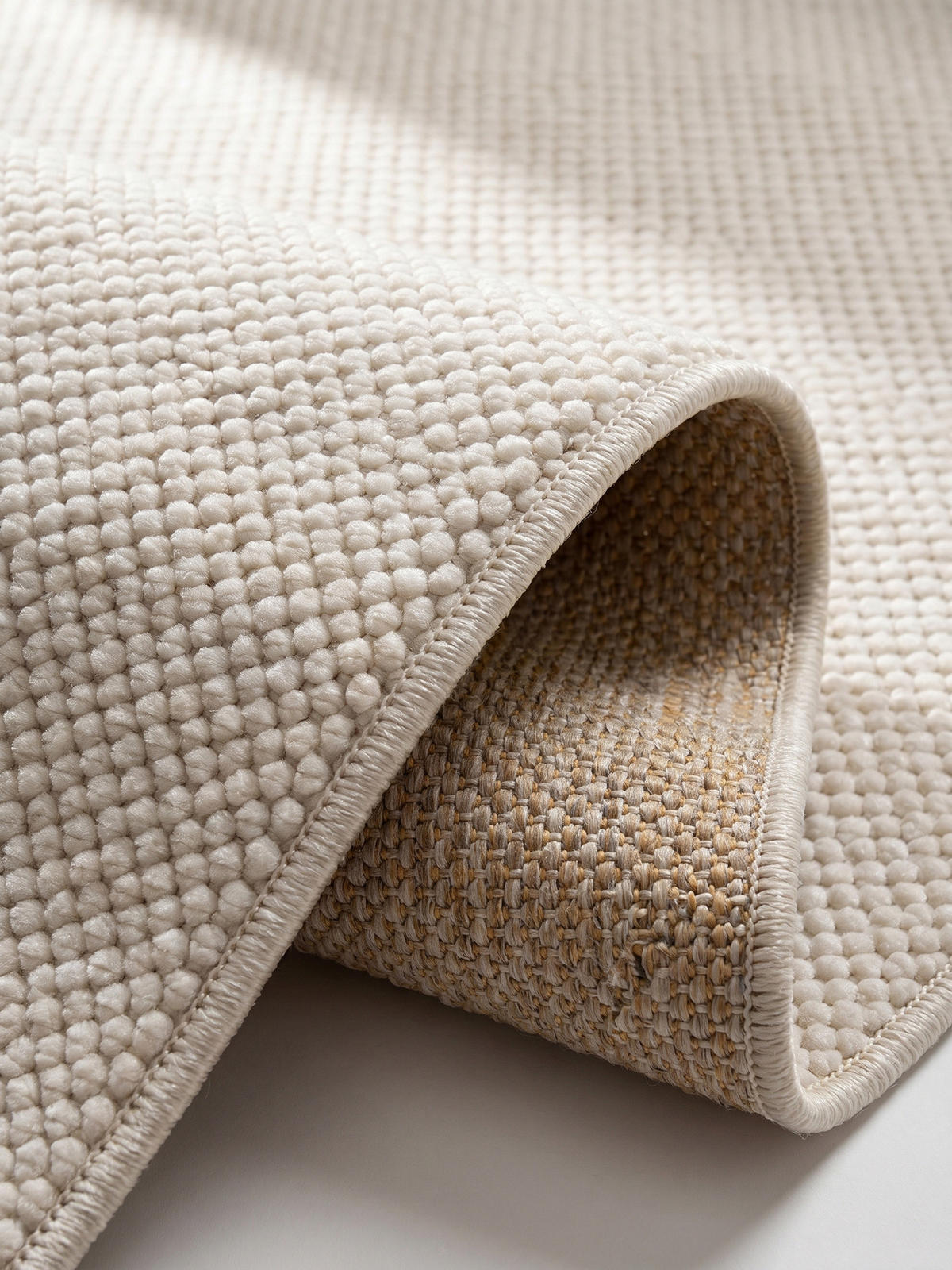 TEPPICH Flachgewebe LANGAU in Creme, meliert, 60 x 110 cm - Beige, Textil (110/60cm) - KADIMA DESIGN