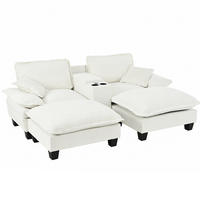 ECKSOFA 224/151/90 cm Beige aus Chenille mit USB und Stauraum - Beige, Textil (151/224cm) - OKWISH