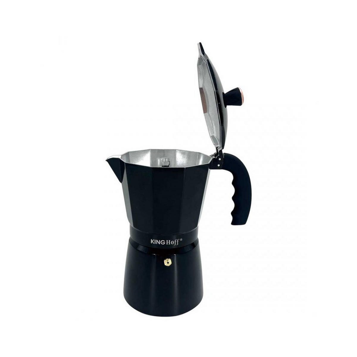ESPRESSOKOCHER Schwarz 11/18.5/22 cm KH1884 - Schwarz, Metall (18.5/22/11cm) - Kinghoff 