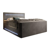 BOXSPRINGBETT Laurel Anthrazit 180/200 cm H2/H3 Samt - Anthrazit, Textil (180/200cm) - wonello