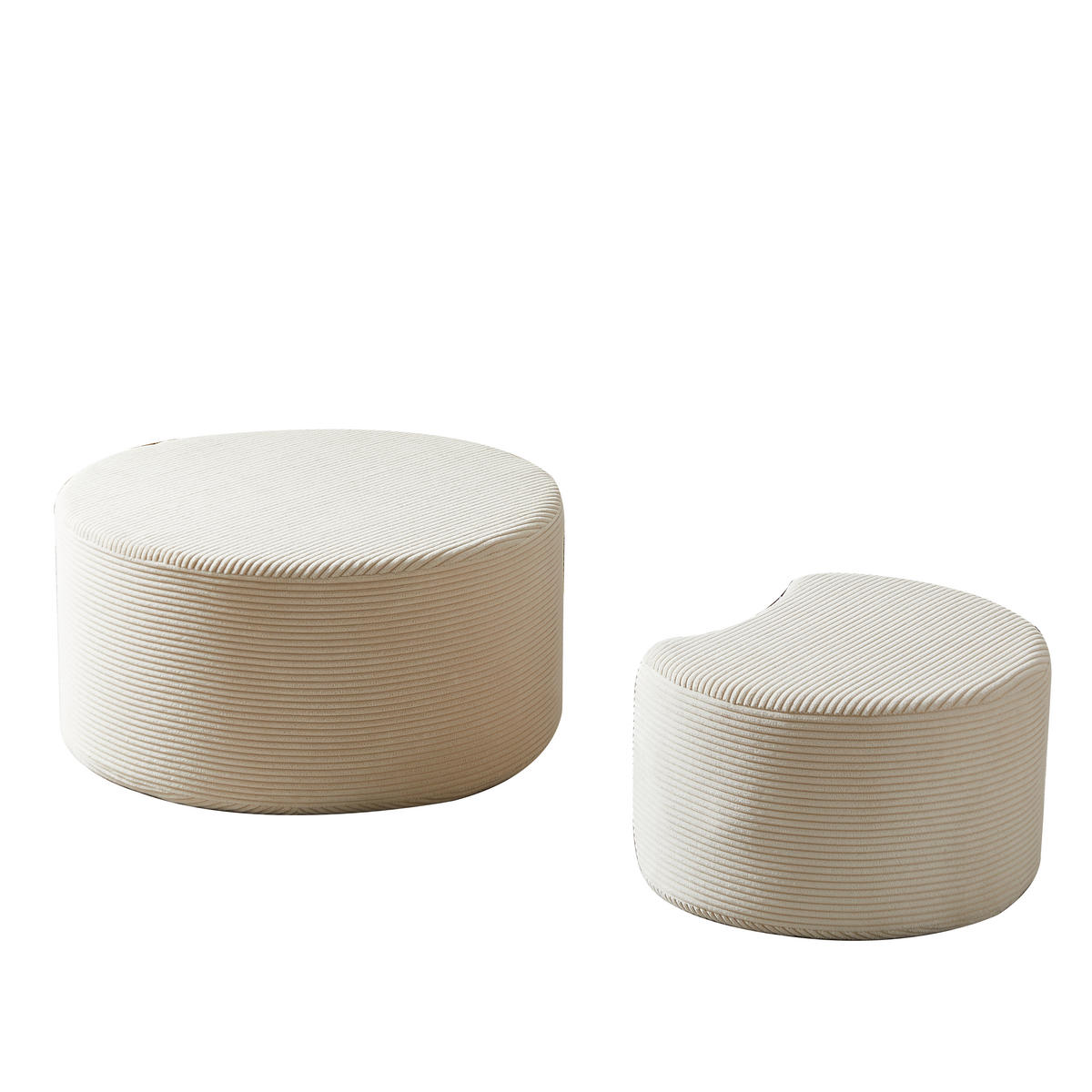 COUCHTISCH DE-04 2er-Set Beige - Beige, Textil (126/45/40cm) - ComfortXL