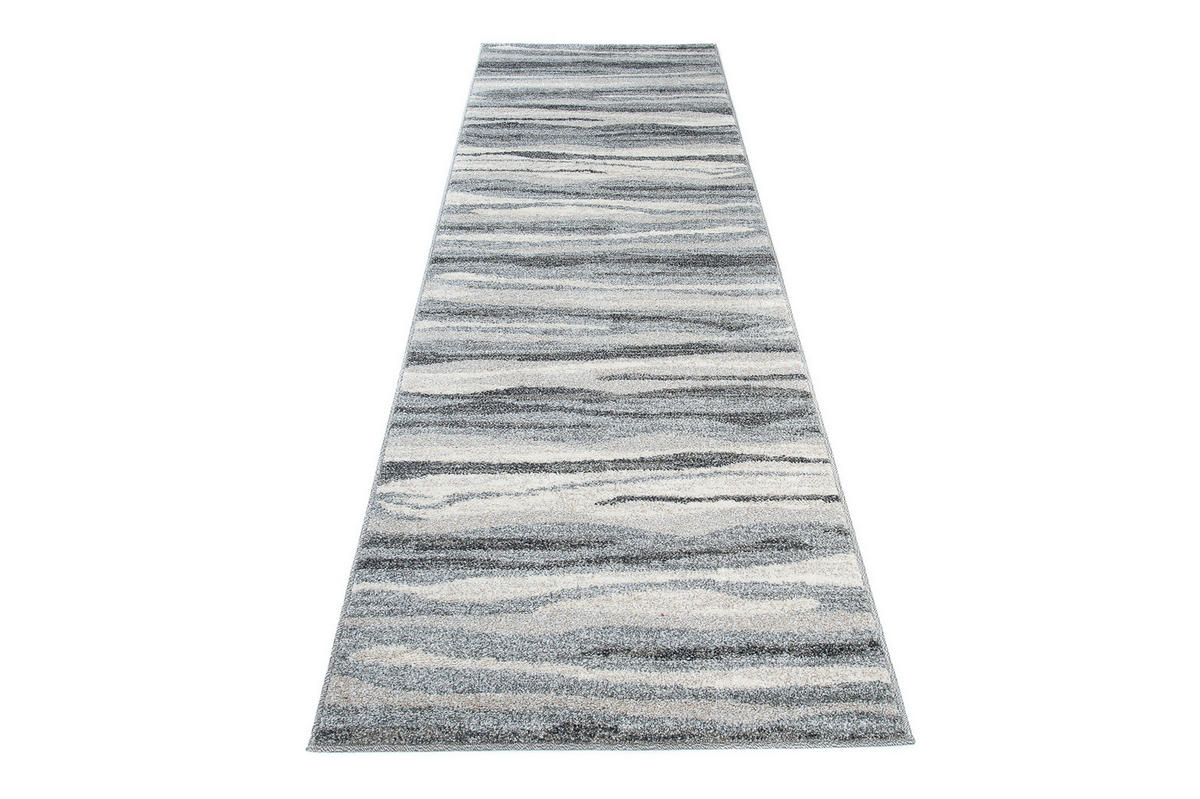 TEPPICHLÄUFER SARI grau abstrakt 70/500 cm - Grau, Textil (70/500cm) - Tapiso