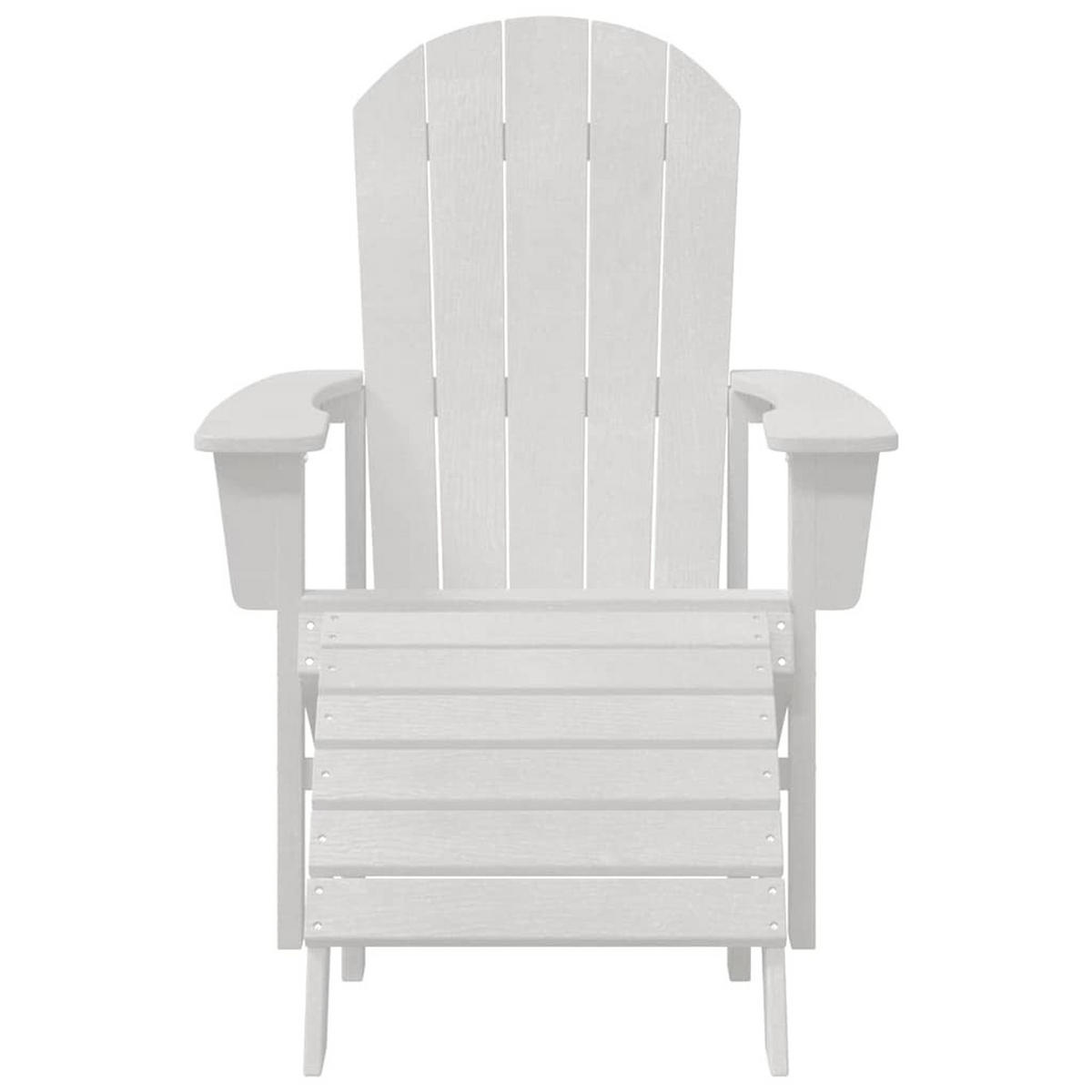 ADIRONDACK-STUHL Weiss 82/74/92 Cm Hdpe - Weiß, Kunststoff (74/92/82cm) - vidaXL