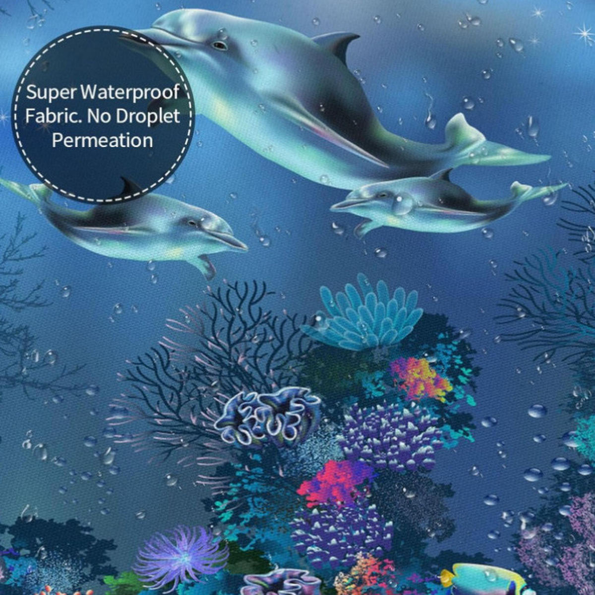 DUSCHVORHANG Polyester schimmelresistent waschbar mit Haken - Multicolor, Kunststoff (180/180cm) - MCBOSON