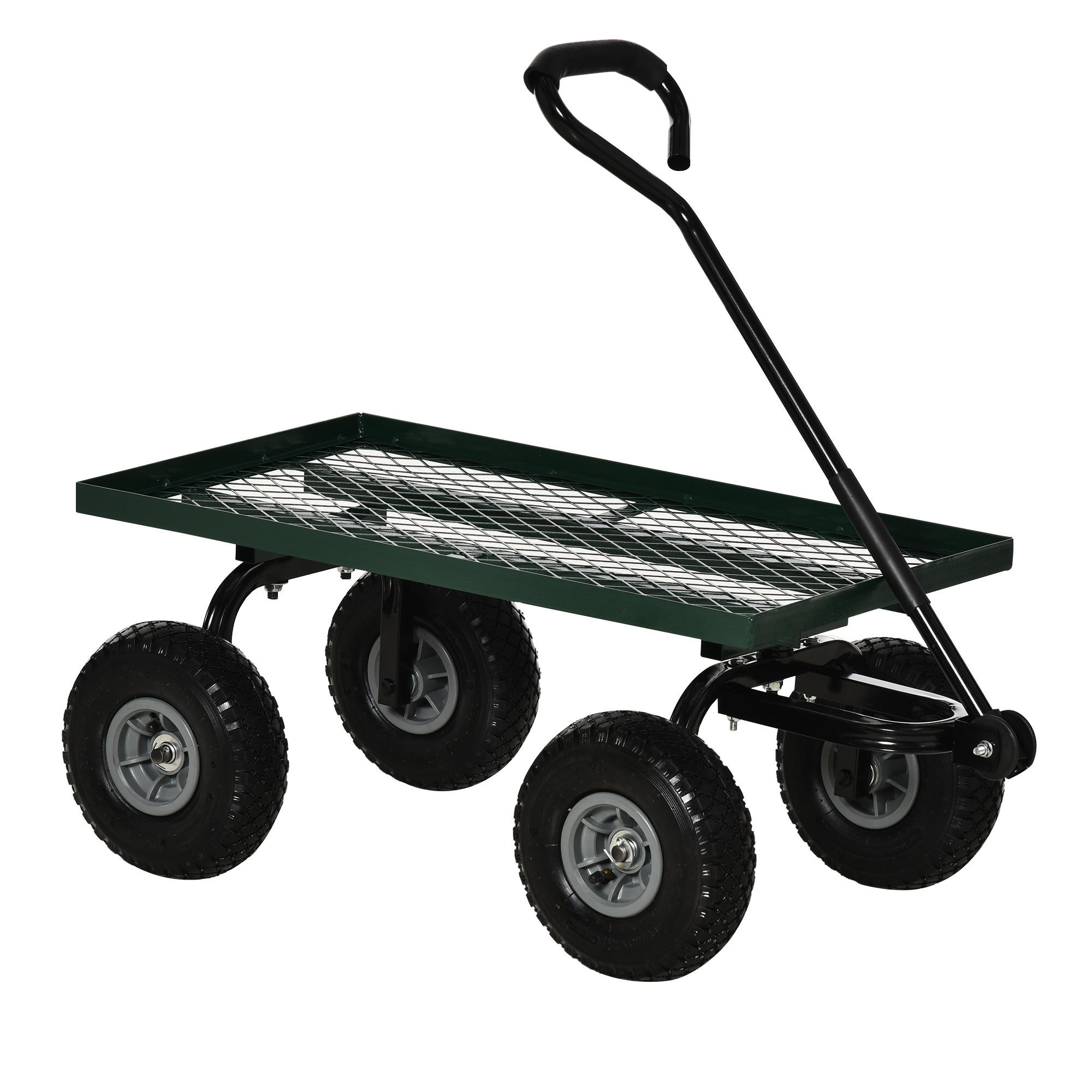 TRANSPORTWAGEN DE-17575 150 kg, 4 Luftreifen Grün - Grün, Metall (48.5/100/94cm) - ComfortXL