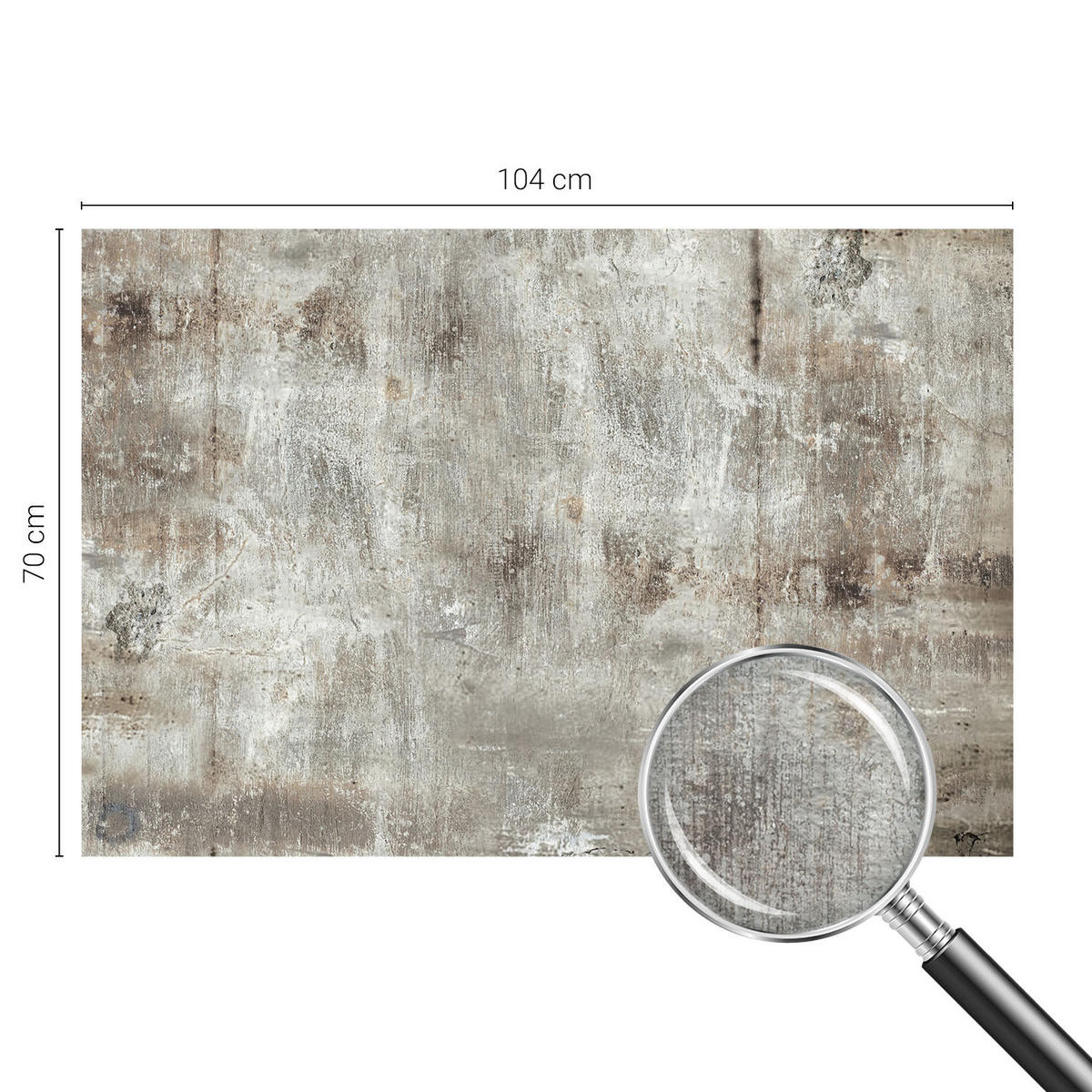 FOTOTAPETE 104x70 cm - Industriefläche - Grau, Textil (104/70cm) - Wallfluent