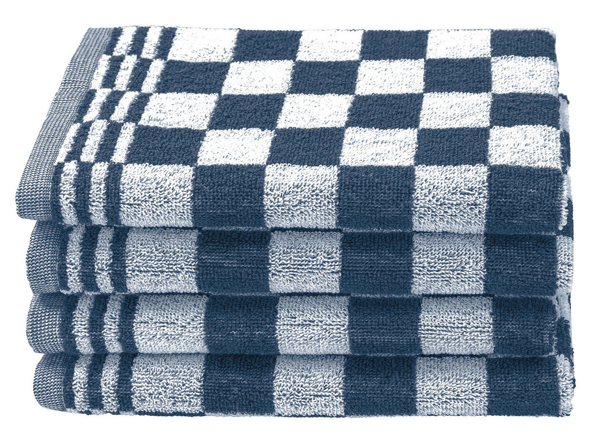 GESCHIRRTÜCHER, 4er-Set, 50x50 cm, 100% Baumwolle, Blau - Blau, Textil (50/50cm) - Zollner