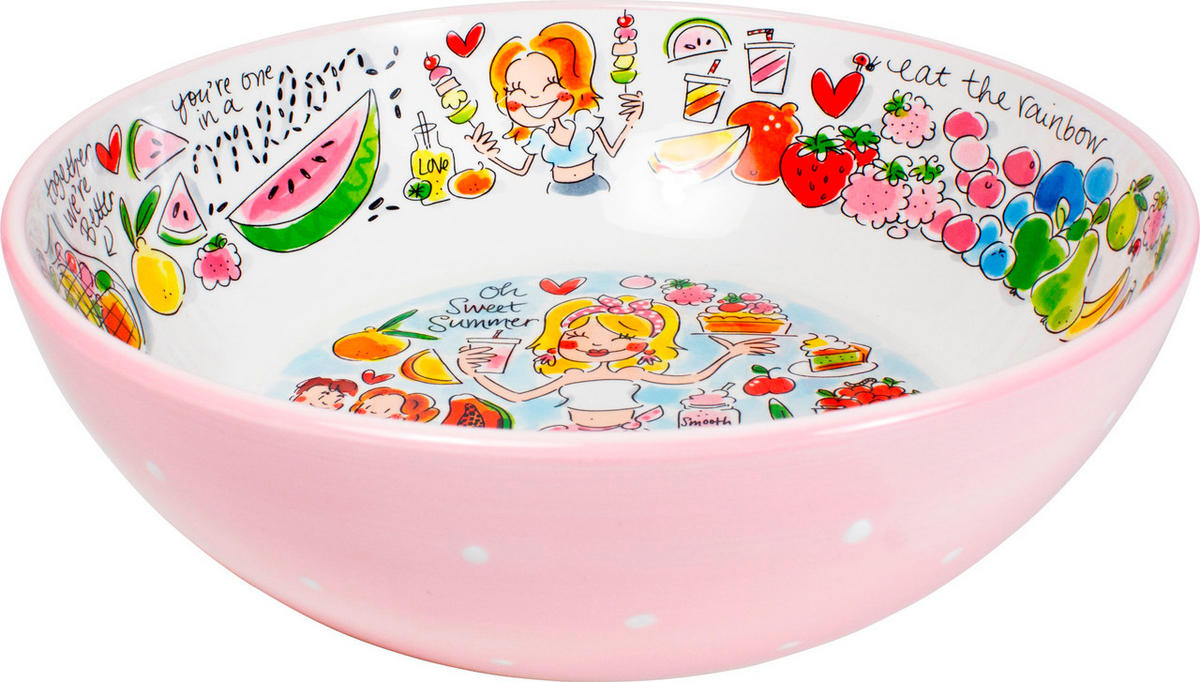SCHALE Rosa Früchte in Bunt - 30cm - Multicolor, Keramik (9cm) - Blond Amsterdam