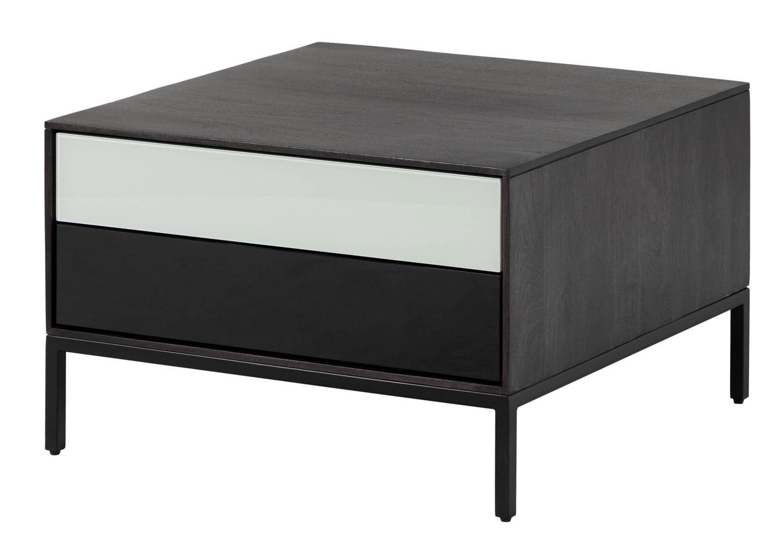 COUCHTISCH Mango 67x67x43 dunkelgrau geölt CHICAGO #213 - Grau, Holz (67/67/43cm) - Massivmoebel24