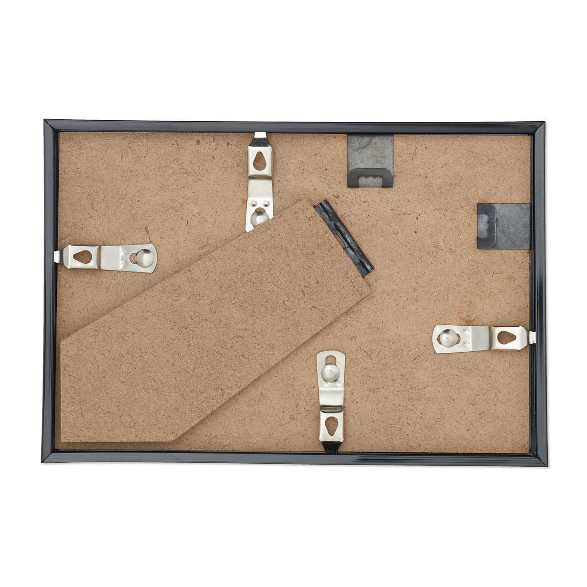 BILDERRAHMEN - Schwarz, Glas/Holzwerkstoff (11/16/2cm) - Relaxdays