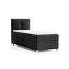 BOXBETT Einzelbett Anter Mini 100x200 cm, Schwarz - Schwarz, Textil (100/200cm) - Meblito