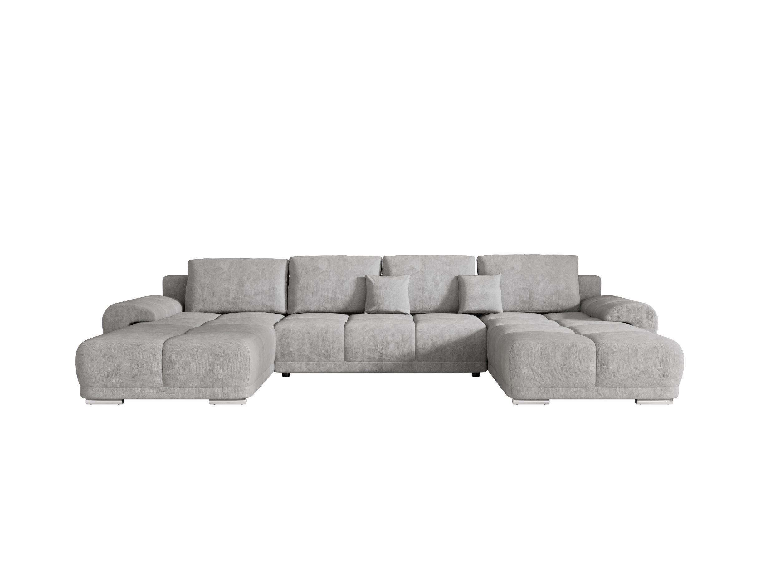 ECKSOFA BEGA U Links TENDER WAY 80 mit Schlaffunktion - Grau, Textil (372/87/185cm) - Bedante