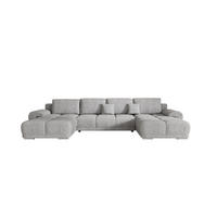 ECKSOFA BEGA U Links TENDER WAY 80 mit Schlaffunktion - Grau, Textil (372/87/185cm) - Bedante