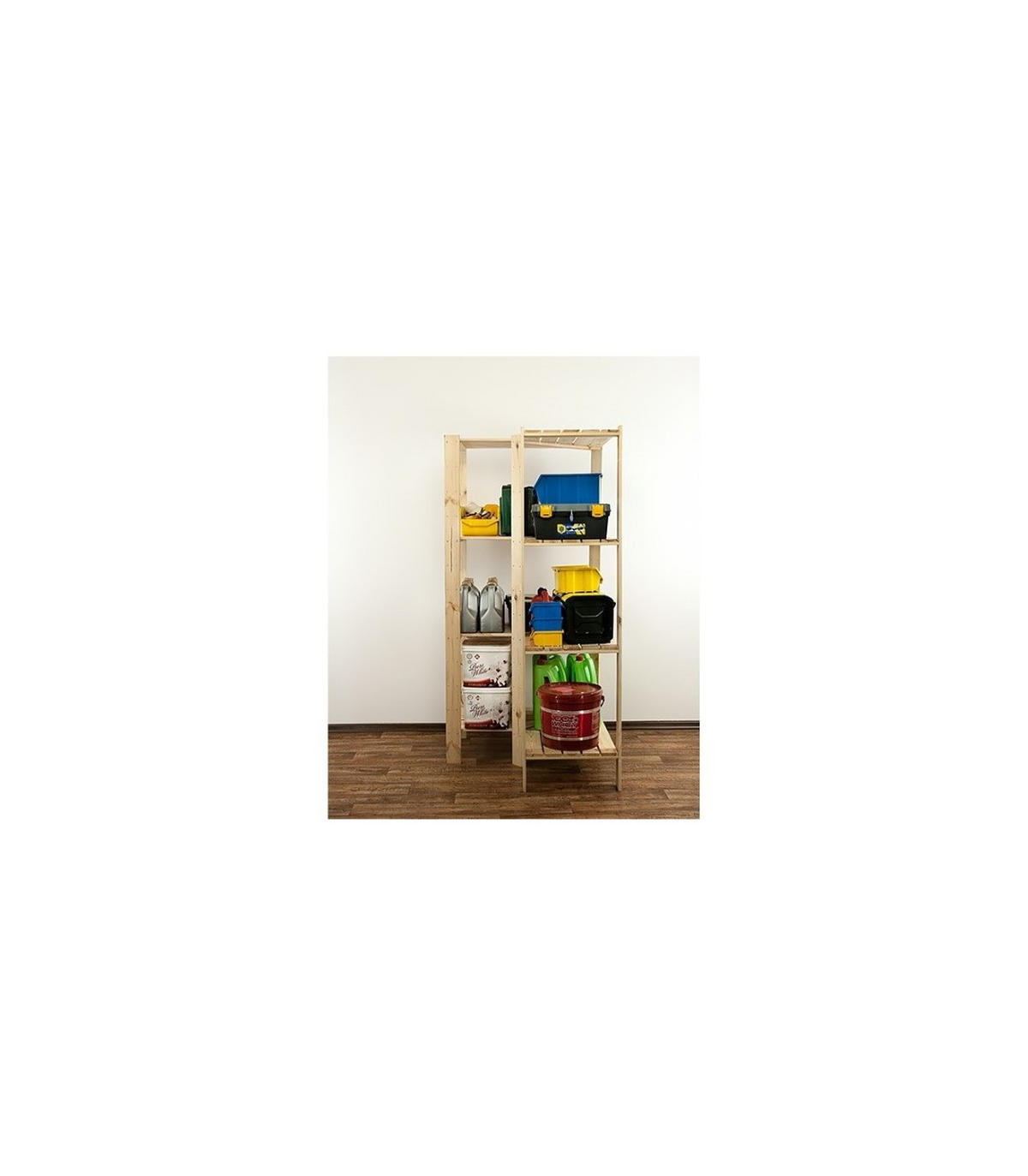 ECKREGAL WOODLAND 166,4x85x50cm Fachlast 120kg 4 Fachboden Kiefernholz Natur - Naturfarben, Holz (85/166.4/50cm) - PROREGAL