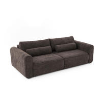 ECKSOFA Motion mit Schlaffunktion Funktional 3-sitzer Sofa - Braun, Textil (250/120cm) - Muffo