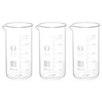 MESSBECHER 3er Set Borosilikatglas 500ml - Transparent, Glas (0.5L)
