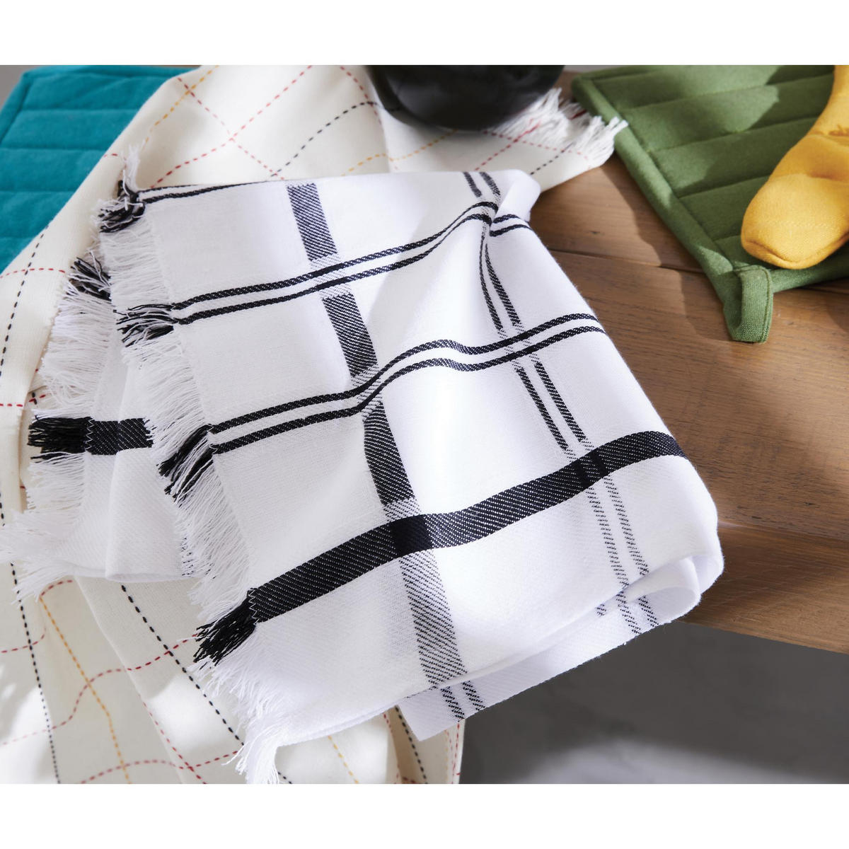 KÜCHENTUCH Carol schwarz 50 x 70 cm - Schwarz, Textil (50/70cm) - Winkler