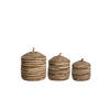 KORB Kilrush Braun Ø34/36 cm 3er-Set - Creme, Naturmaterialien (34/36/34cm) - Light & Living