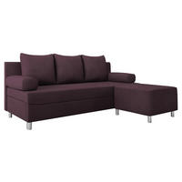 SCHLAFSOFA Dover mit Polsterhocker - Chromfarben/Violett, Holz/Kunststoff (192/80cm) - MIRJAN24