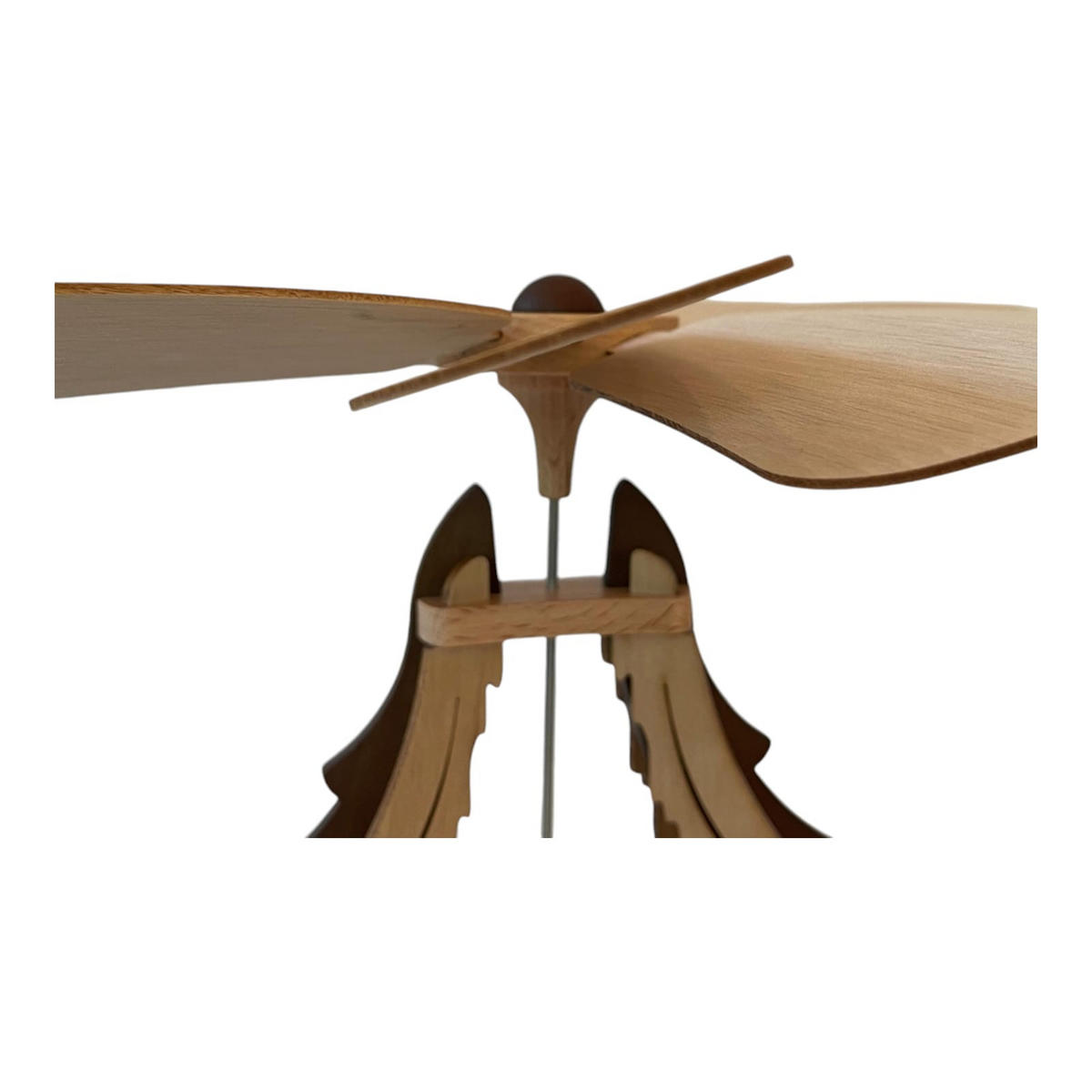 PYRAMIDE Schneemänner unter Eiszapfen für 4 Teelichter 23/21/30 cm - Multicolor, Holz (21/30/23cm)