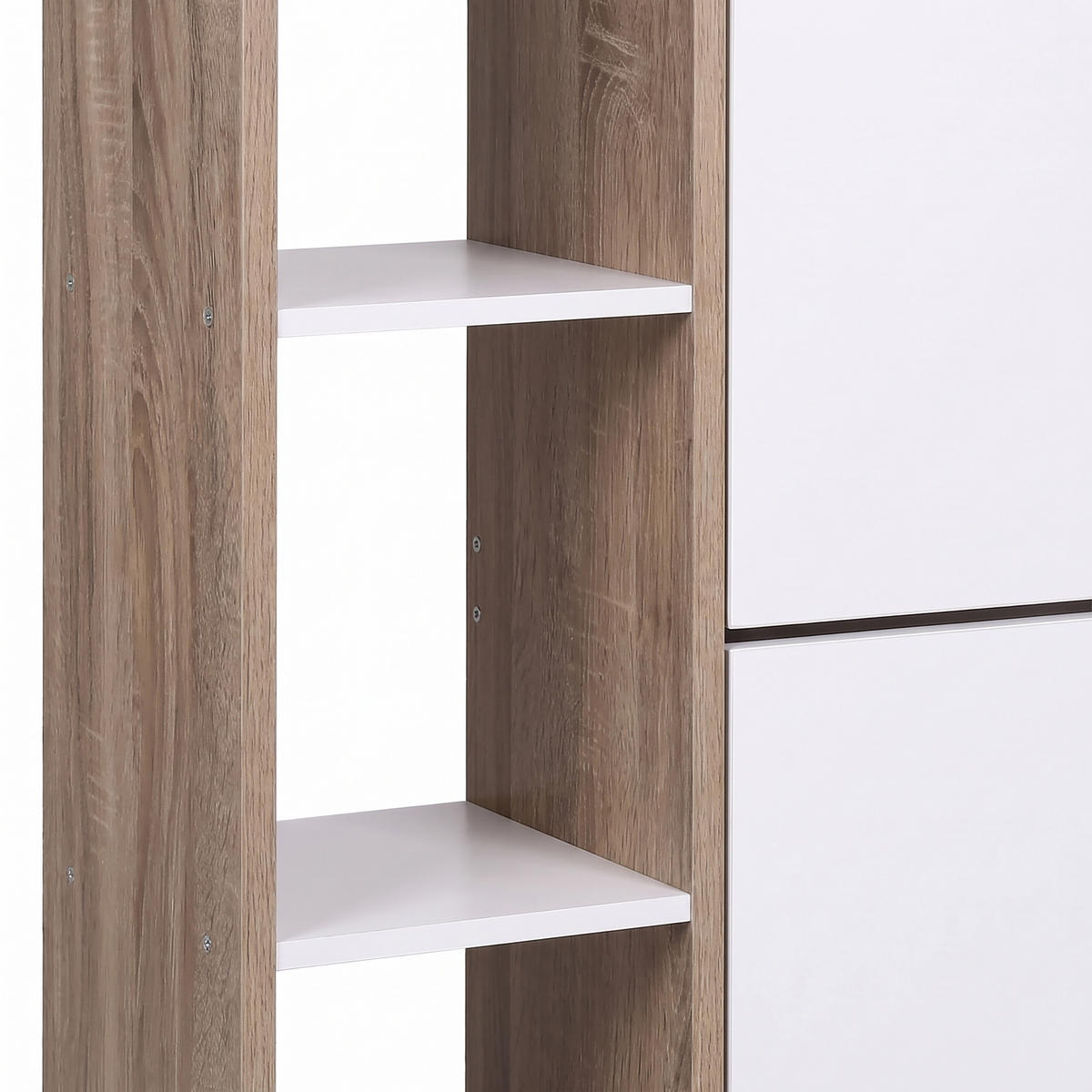 CIPELAR Prirodna bijela industrijska 2 preklopa - višebojno, drvni materijal/plastika (80/90/23.5cm) - Relaxdays