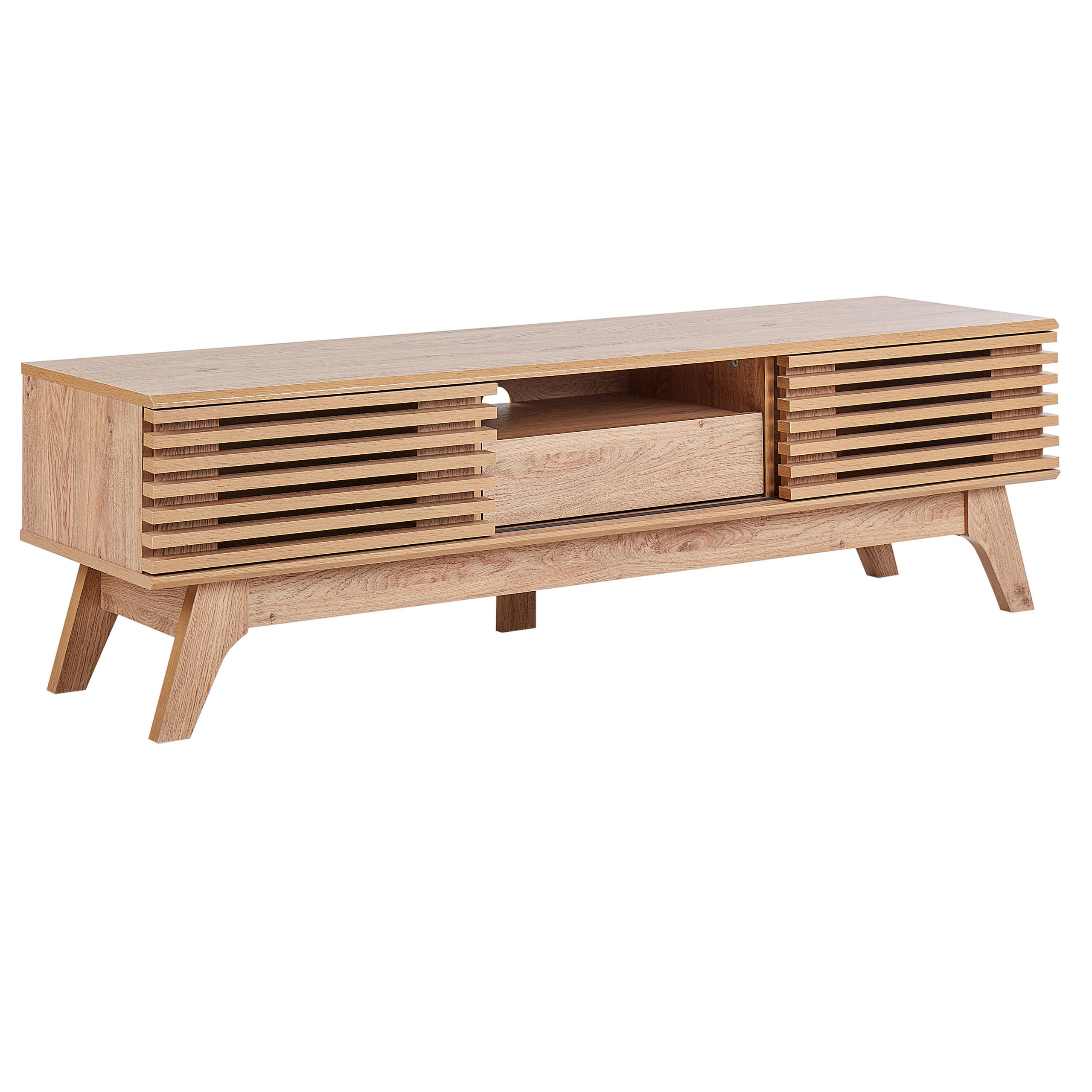 COMODĂ TV maro deschisă Detroit Ii - maro deschis, compozit lemnos (149/44/36cm) - Beliani