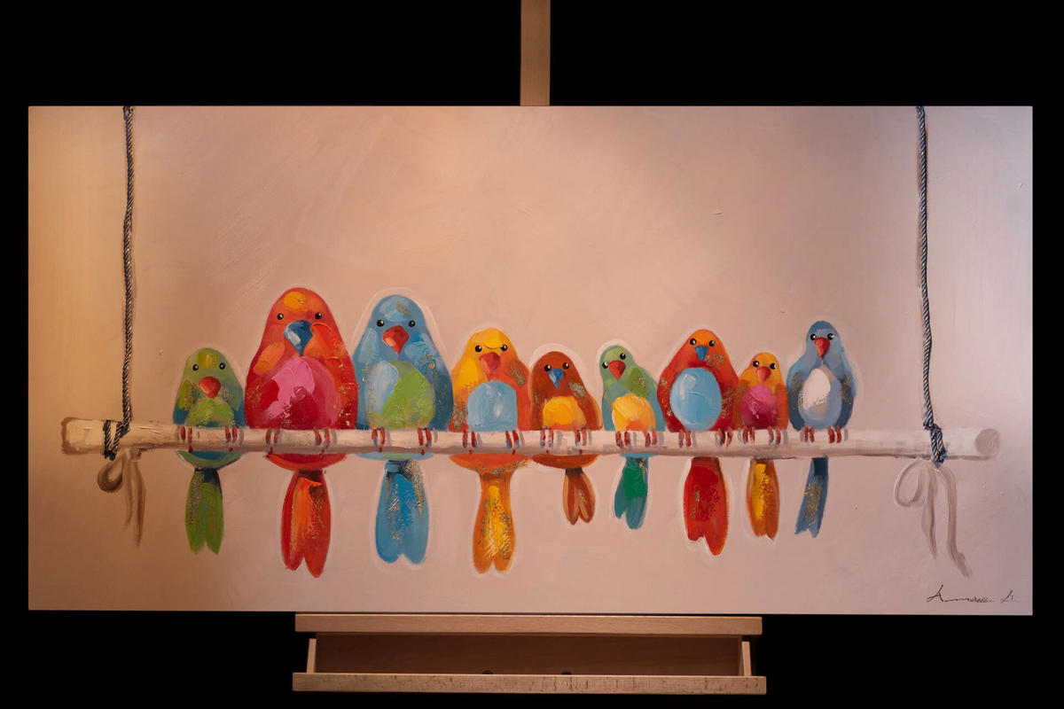 ACRYLBILD HANDGEMALT 120/60 cm - Multicolor, Holz/Textil (120/60cm) - KUNSTLOFT