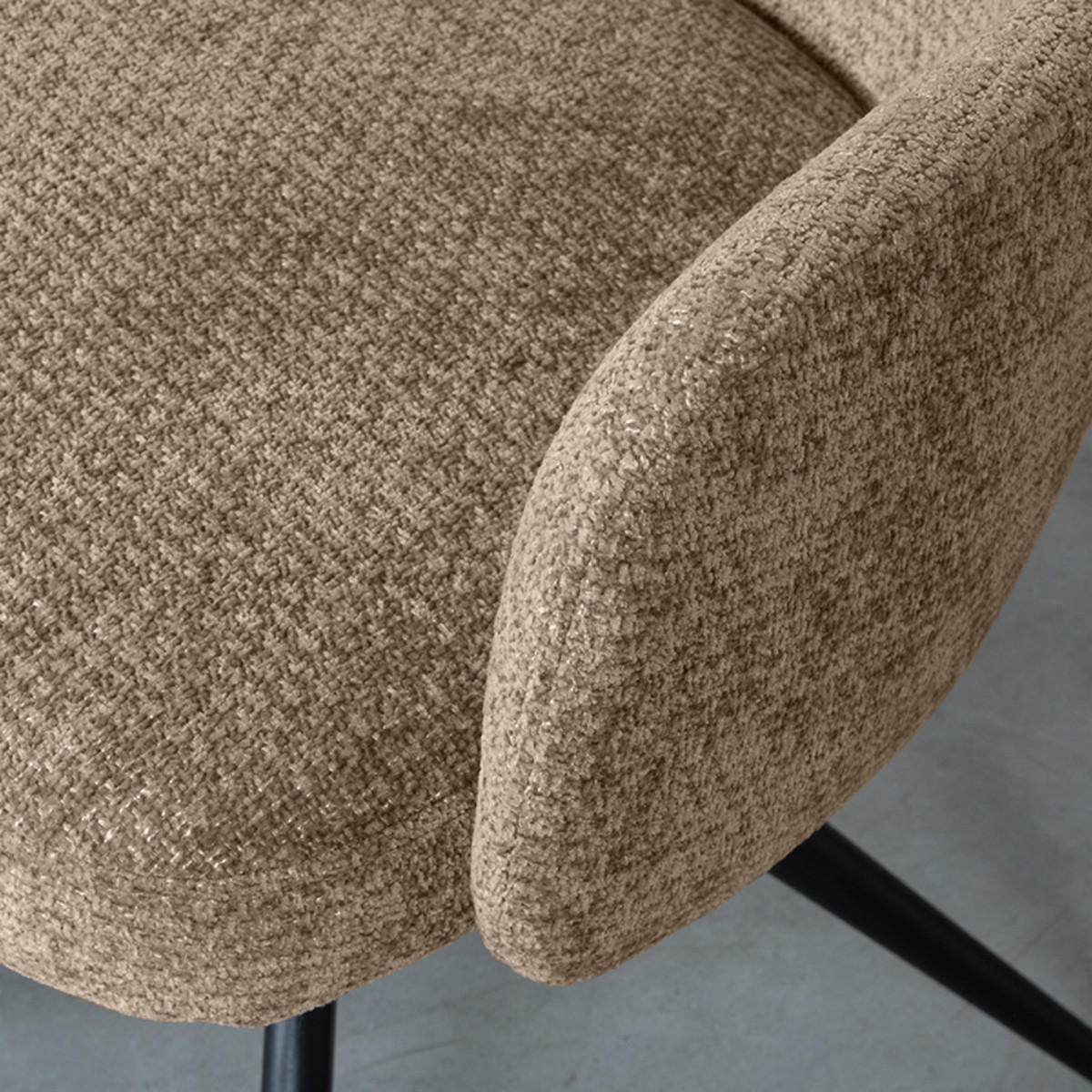 ESSZIMMERSTUHL Levi Beige 60/56/80 cm 2er-Set - Hellbraun, Textil (56/80/60cm) - LABEL51