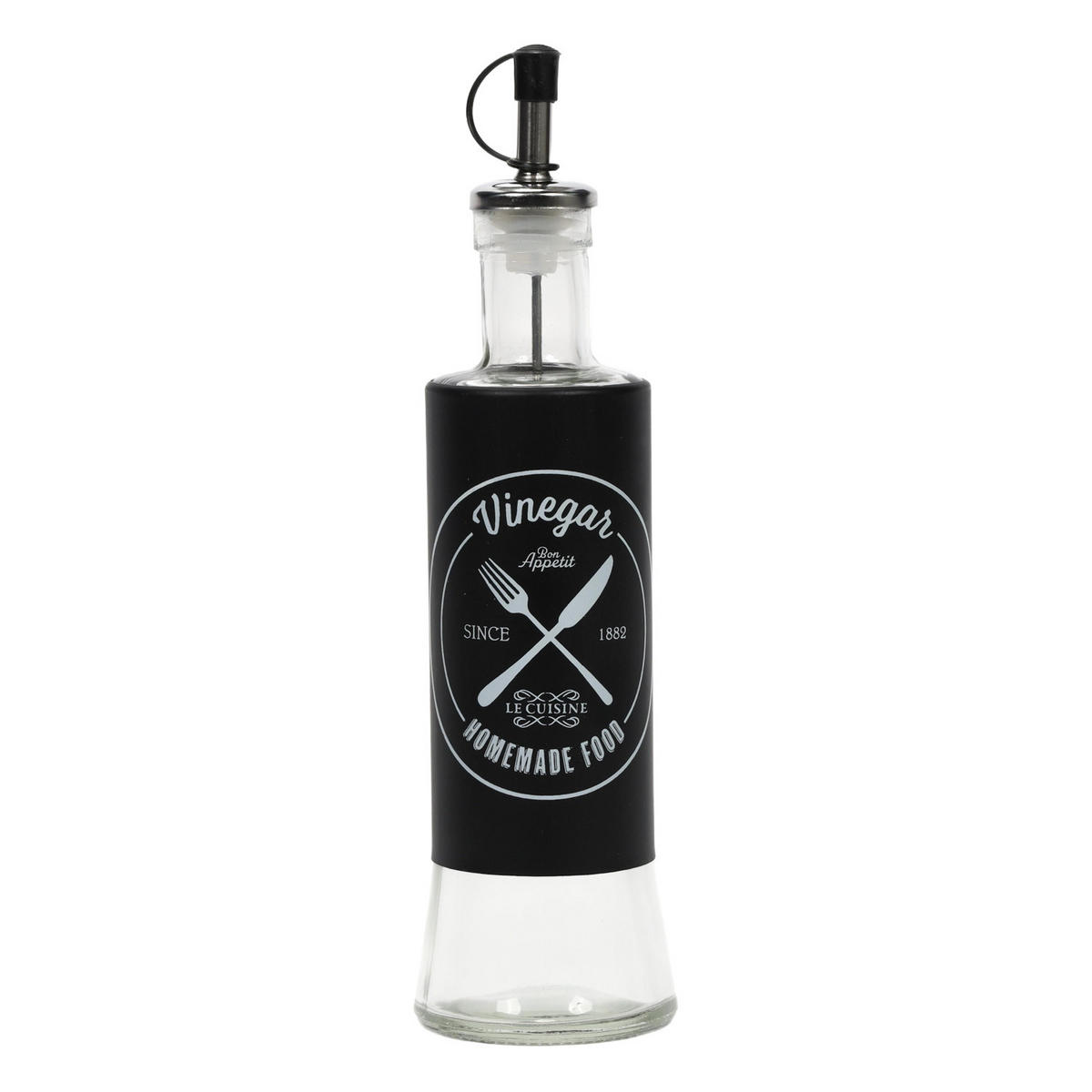 ESSIGSPENDER Glas 300 ml 6,5/6,5/24 cm - Schwarz, Glas (6.5/24/6.5cm) - Excellent Houseware