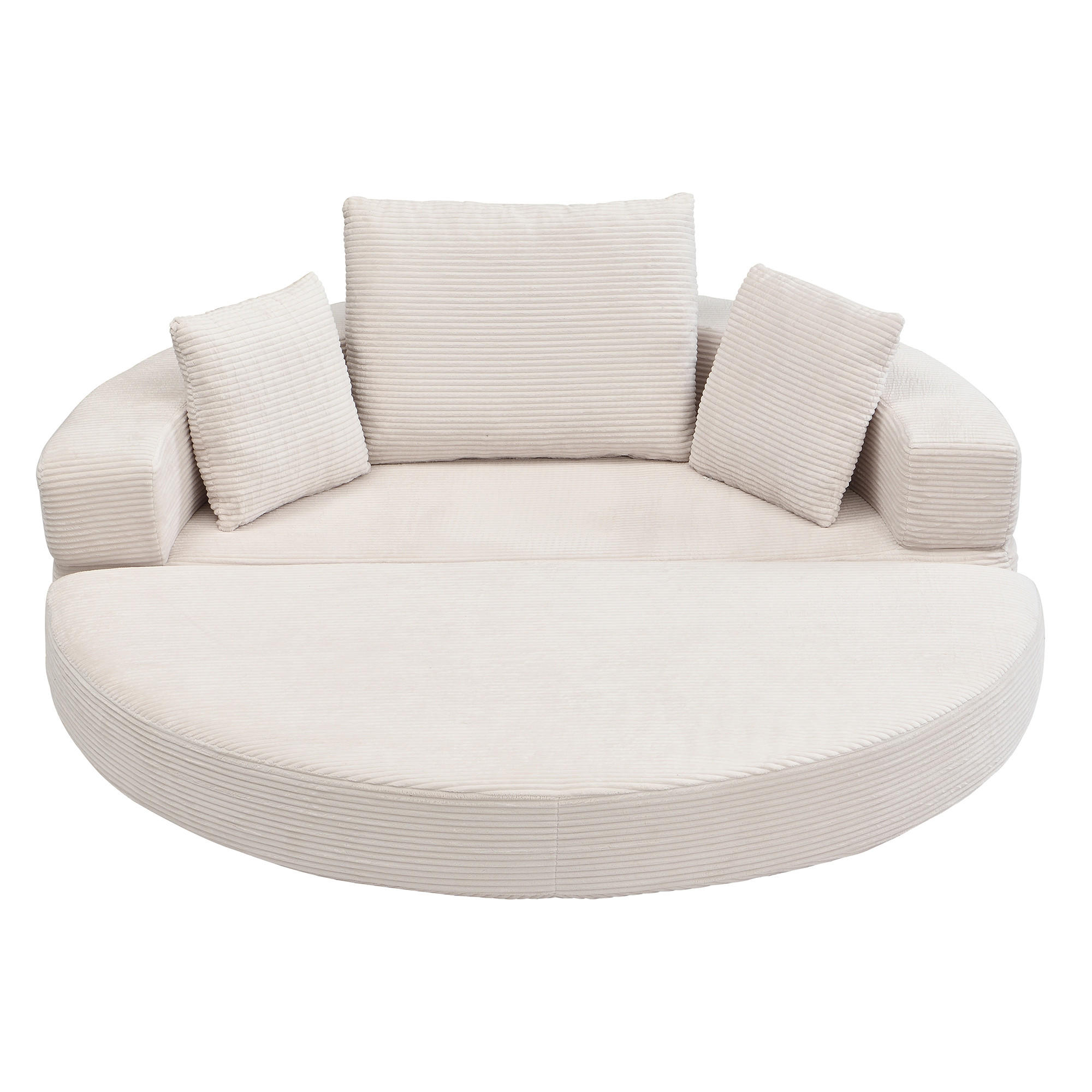 KLAPPSOFABETT Cord Samt-Optik 2-in-1 Sofa und Bett Beige 173/176/40 cm - Beige, Textil (176/40/173cm) - Redom