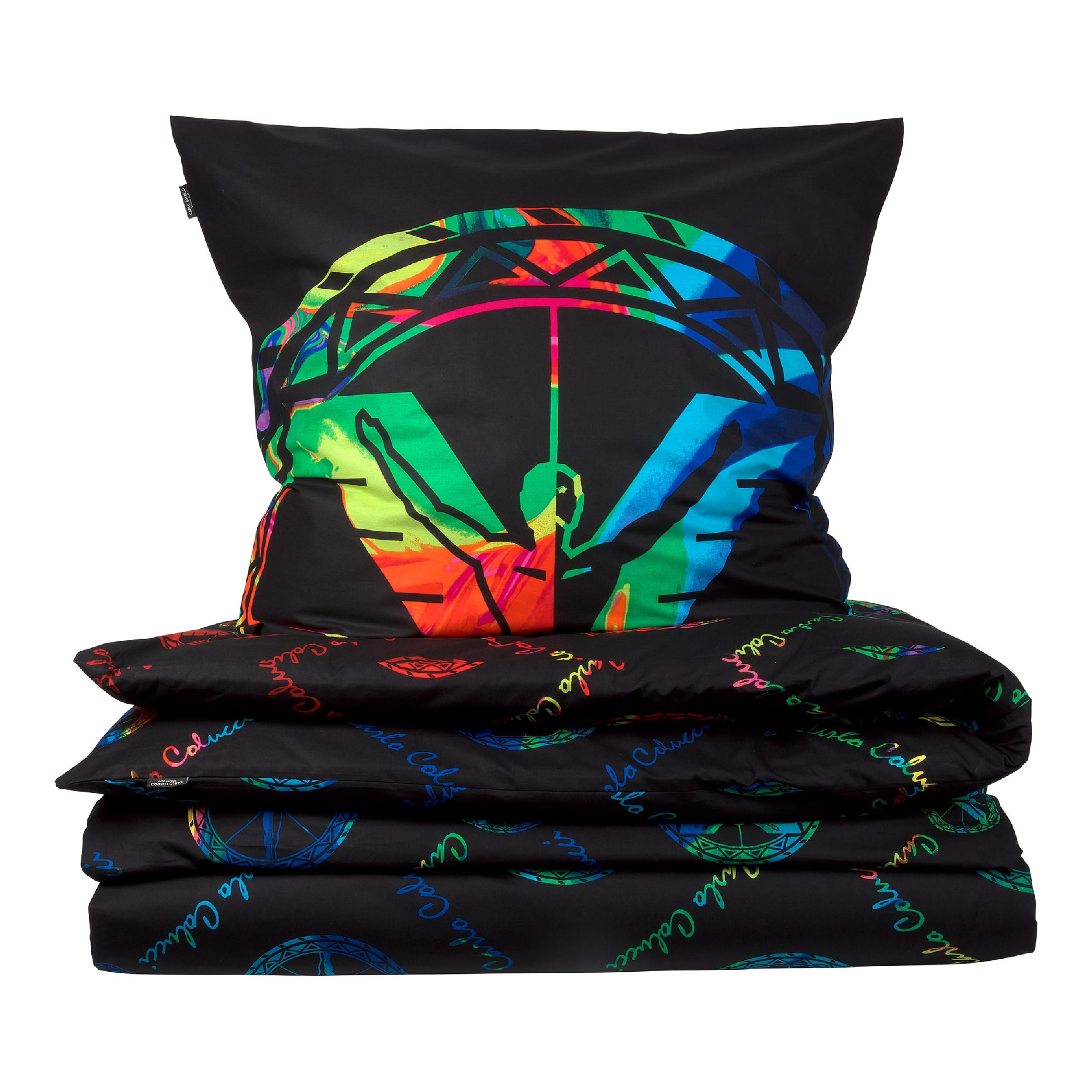 BETTWÄSCHESET Rombo - Mikrofaser - 2-teilig - 135 x 200 cm - Nero - Schwarz, Textil (135/200cm)