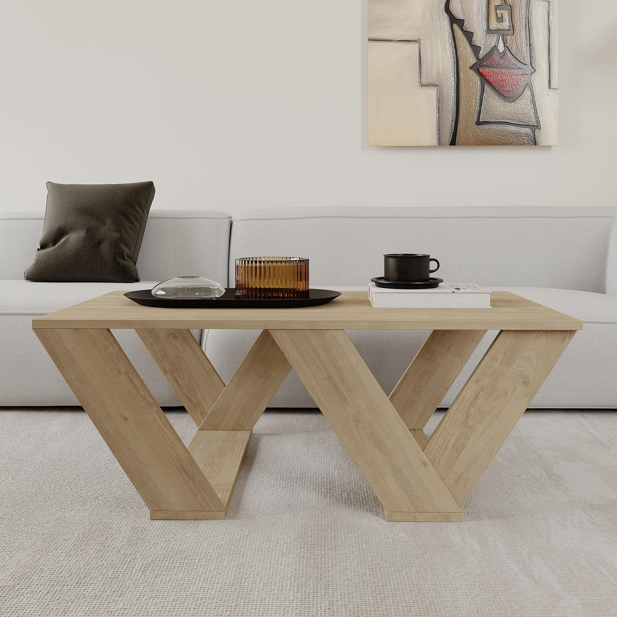 COUCHTISCH Pipra Eiche 110/40/60 cm - Eichefarben, Holzwerkstoff (60/110/40cm) - Decortie