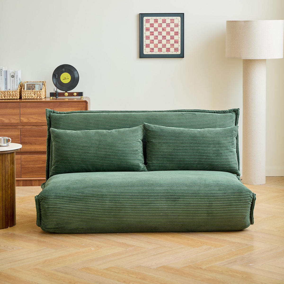 SCHLAFSOFA Cord Grün - Grün, Textil (145/76/85cm) - Nordlys