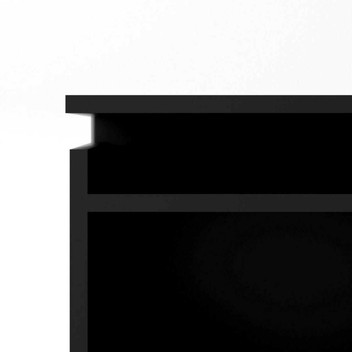 KOPFENDE, Nada, Schwarz, Spanplatte foliert, 165 x 26 x 80 cm - Schwarz, Holzwerkstoff (165/80/26cm) - ebuy24