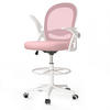 BÜROSTUHL Ergonomisch Höhenverstellbar Mesh Rosa - Pink, Metall (25/53/53cm) - Rattrix