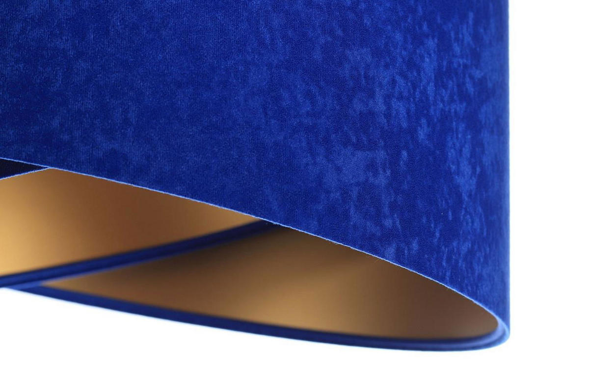 HÄNGELEUCHTE Blau 50/23 cm - Goldfarben, Kunststoff (50/1.3/23cm) - ONZENO