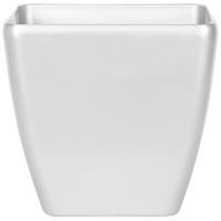BLUMENTOPFSILBERQUADRATISCH 42/42/41cm Astras - Silberfarben, Stein (41cm) - Beliani