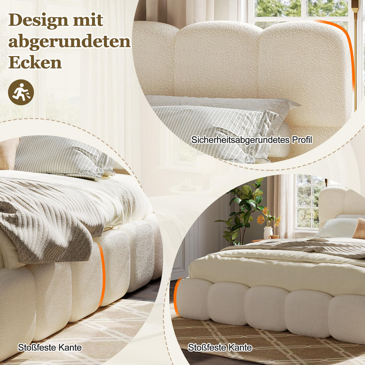 CANAPEA EXTENSIBILĂ din velur cu design capitonat, funcție 3 în 1 și pat queen-size - alb, material textil (180/200cm) - Urban Meuble