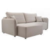 ECKSOFA Malody, Seite: Links - Beige/Schwarz, Holz/Kunststoff (227/147cm) - MIRJAN24