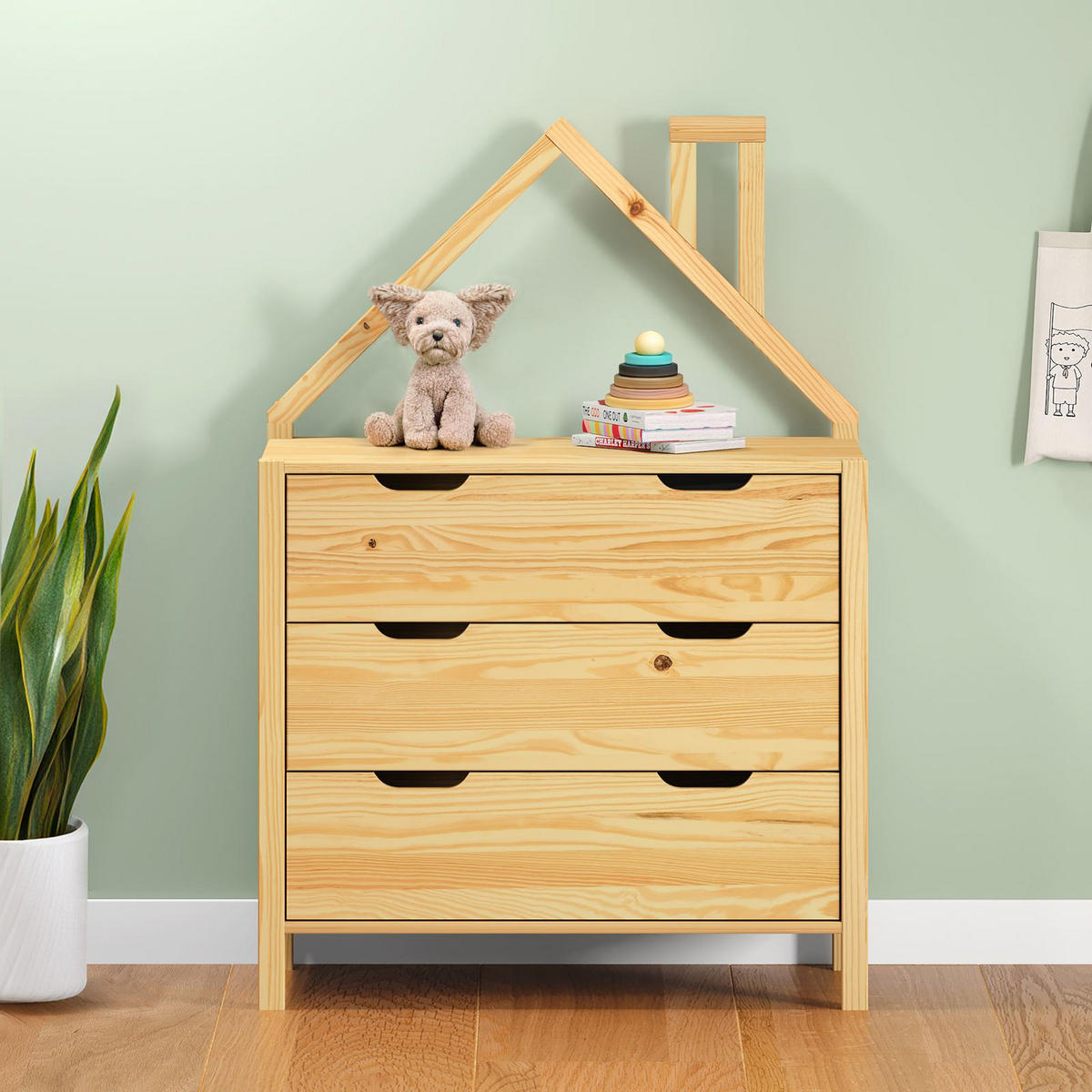 KOMMODE ELANO - Naturfarben, Holz (83/120/41cm) - IDIMEX
