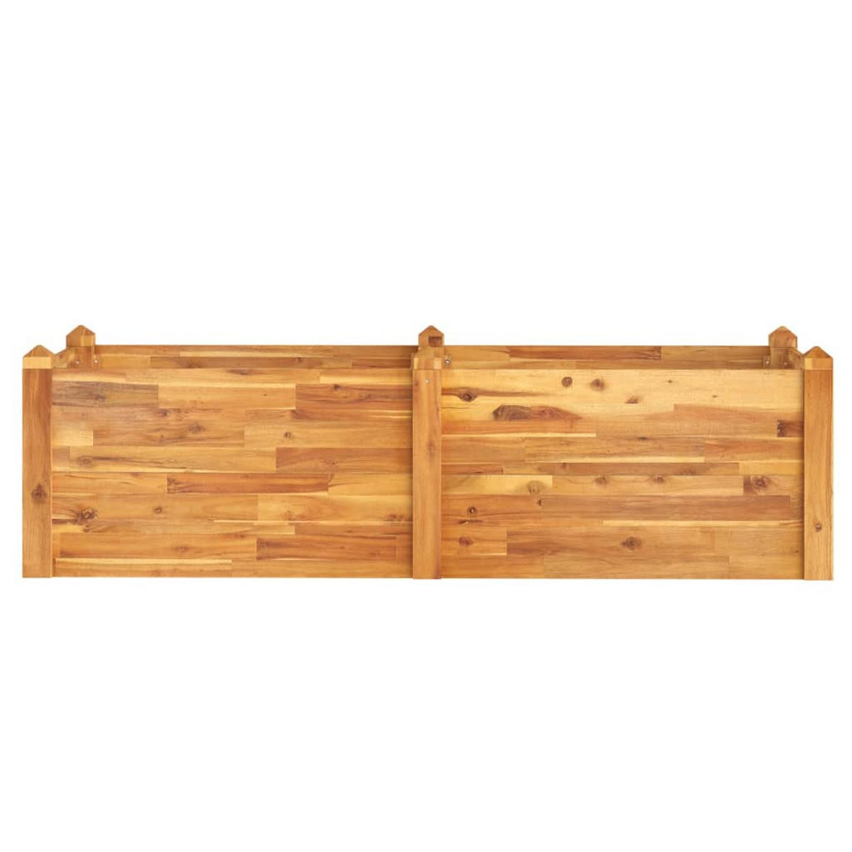 HOCHBEET aus Akazienholz LARRY | 160x60x44cm, unten offen - Braun, Holz (160/44/60cm) - DELUKE