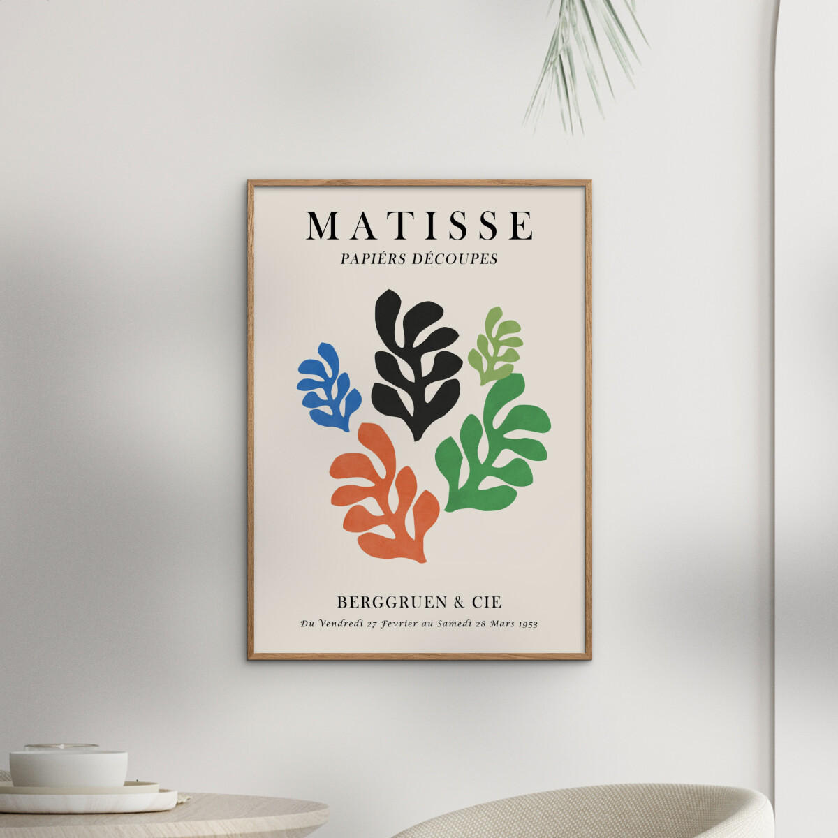 POSTER mit Rahmen Vitor Costa - Matisse floral Poster 7 - Eichefarben/Multicolor, Holz/Papier (30/40cm) - Poster&Frame