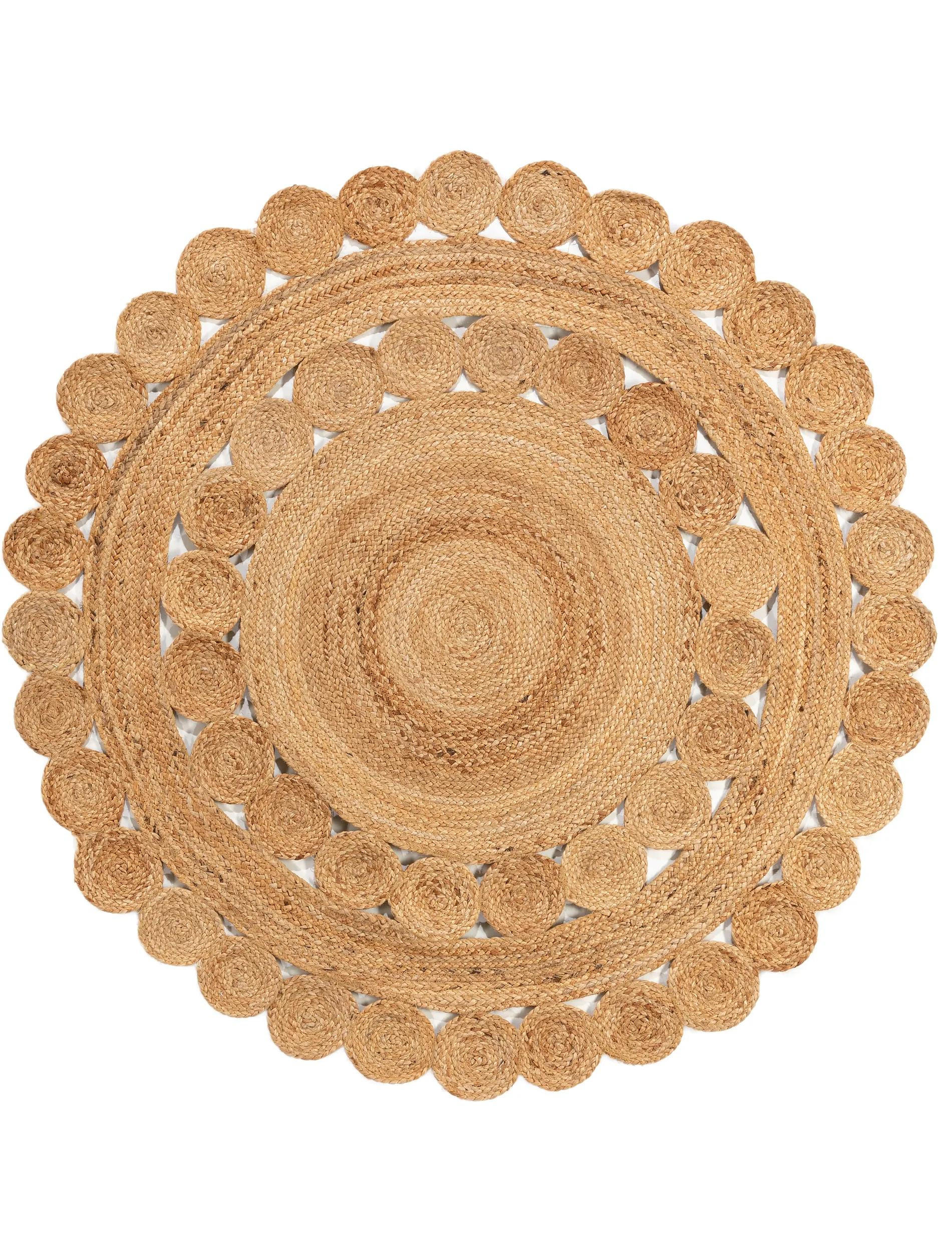 JUTETEPPICH Jutta Hellbraun ø 120 cm rund - Hellbraun, Textil (120/120cm) - benuta Pure