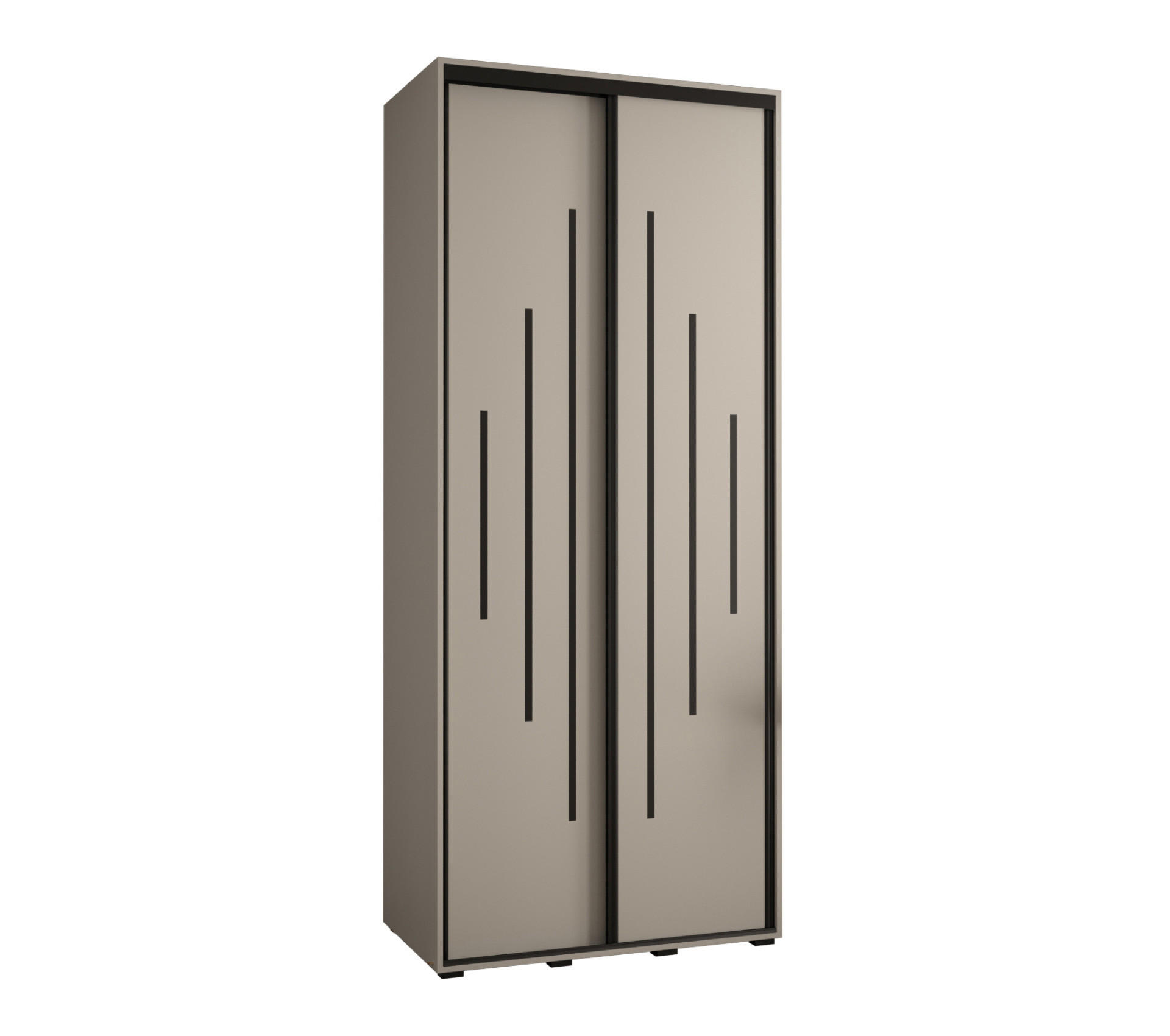 Möbel Kryspol Schwebetürenschrank Kaschmir 110x235.2x45 cm