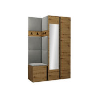 GARDEROBEN-SET Orion XXVI - Eiche Artisan/Grau, Holzwerkstoff/Kunststoff (116/186/46cm) - MIRJAN24