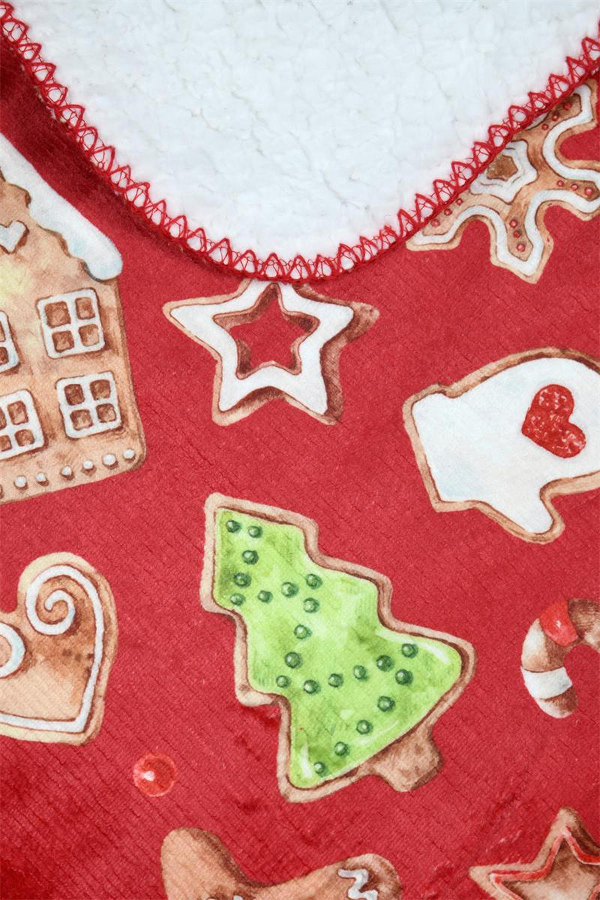 WEIHNACHTSDECKE Noel 130/160 cm - Rot, Textil (160/130cm)